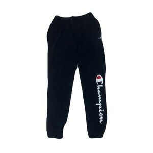 Champion Black Joggers with Logo